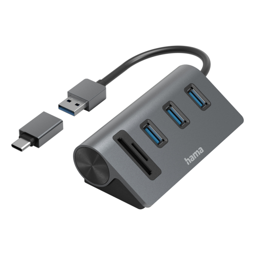 Hub HAMA USB Hub/Card Reader, 5 Portas - 200140 - Hama 00200140