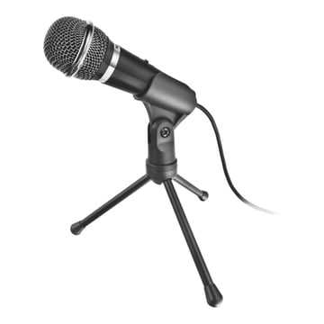 Microfone Trust Starzz - Botão Mudo - Tri-pod - Conector de 3,5 mm - Cabo de 2,5 m - Trust 21671