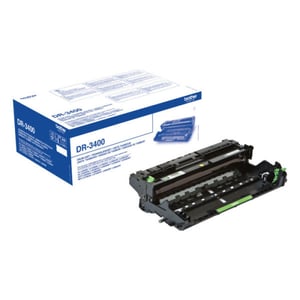 Tambor. Duração estimada: 30.000 páginas (a 1 página por trabalho) / 50.000 páginas (a 3 páginas por trabalho). Não inclui toner - Brother DR3400