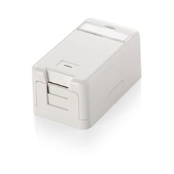 EQUIP TOMADA SALIENTE P/1xRJ45 KEYSTONE VAZIA - BRANCO - Equip 125121