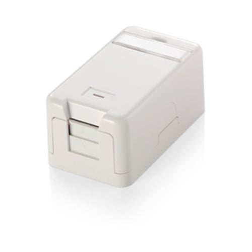 EQUIP TOMADA SALIENTE P/1xRJ45 KEYSTONE VAZIA - BRANCO - Equip 125121