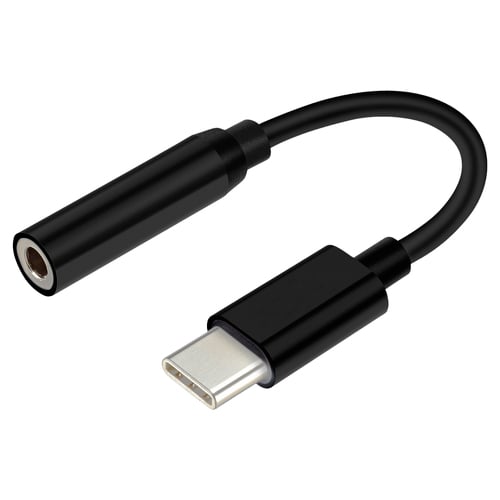 Aisens USB-C para conversor de áudio - 384KHz 32Bit Taxa de amostragem - USB-C/M-JACK 3.5/H - 15cm - Cor preta - Aisens A109-0348