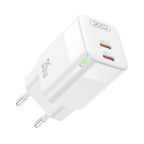 Carregador de corrente XO CE07 35W 2 X Tipo C - Branco - XO 233372