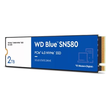 SSD M.2 PCIe 4.0 NVMe WD 2TB Blue SN580-4150R&#47;4150W-600K&#47;750K IOPs - Western Digital WDS200T3B0E