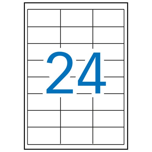 Apli Etiquetas Brancas Permanentes 64.6 x 33.8mm 500 Folhas - APLI 205201