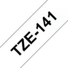 Fita laminada. Texto preto sobre fundo transparente. Largura: 18 mm. Comprimento: 8 m - Brother TZe141
