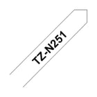 Fita Não Laminada 24mmx8mts Fundo Branco / Texto Preto - Brother BROTZN251