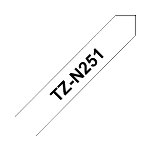 Fita Não Laminada 24mmx8mts Fundo Branco / Texto Preto - Brother BROTZN251