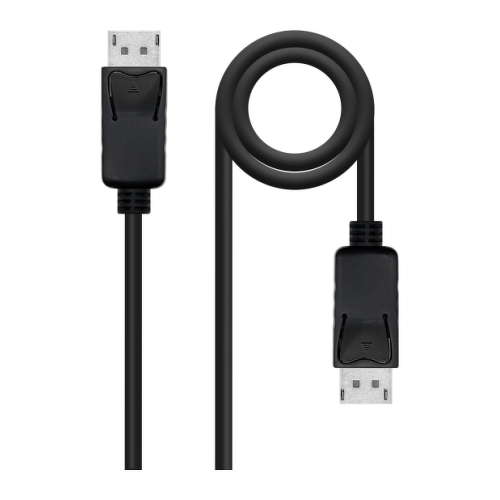 Cabo Displayport 1.2 CCS DP/M-DP/M da Nanocable - Comprimento 2m - Suporta resoluções de vídeo até 4K - Cor preta - Nanocable 301472