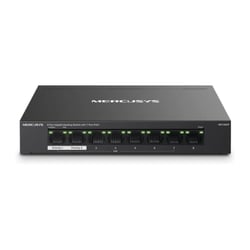 Mercusys Switch 8 Portas Gigabit RJ45 10/100/1000Mbps - 7 Portas PoE - Design compacto - Plug & Play - Caixa metálica - Mercusys 306012