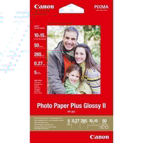 CANON PP-201 plus photo paper inkjet 260g/m2 4x6 inch 50 sheets 1-pack - Canon 2311B003