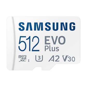 MicroSD SAMSUNG 512GB Evo Plus UHS-I SDHC U1 V10 A1 c/adaptador - Samsung MB-MC512KA/EU