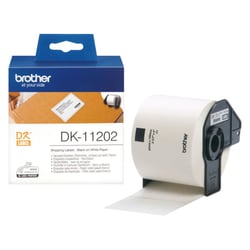 Etiquetas pré-cortadas para envios (papel térmico). 300 etiquetas brancas de 62 x 100 mm - Brother DK11202