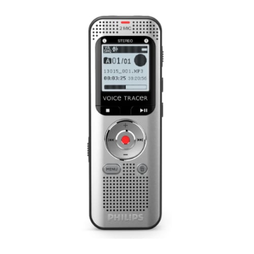 PHILIPS GRAVADOR DE VOZ DIGITAL 2 MICROFONES 8GB DVT2015 - Philips DVT2015