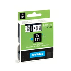 Fita Gravacao Dymo 06mmx7m Texto Preto / Fundo Branco (43613) - Dymo 12743613