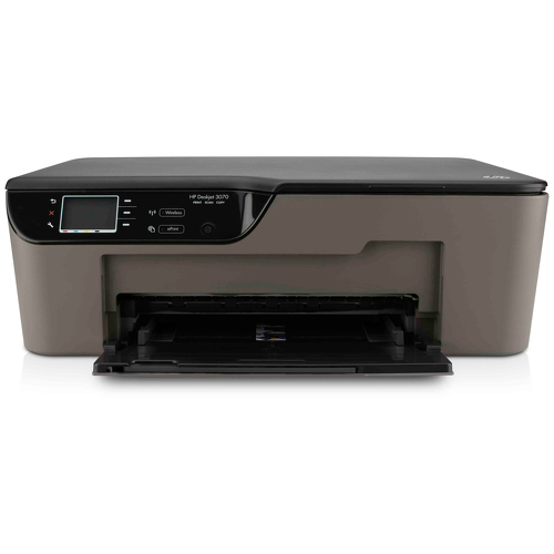 HP DeskJet 3070A, Jato de tinta térmico, Impressão a cores, 4800 x 1200 DPI, Fotocopiadora a preto e branco, A4, Preto, Castanho - HP CQ191B