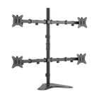Suporte de mesa Equip com base e braços articulados para 4 monitores 17"-32" - Giratório e inclinado - Gestão de cabos - Peso máximo 9kg x braço - VESA máximo 100x100mm - Equip 650127