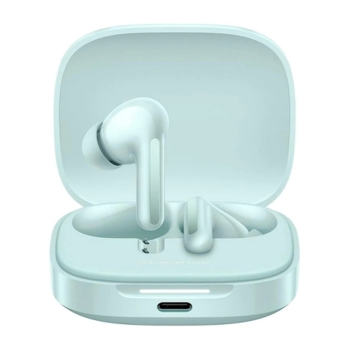 Auscultadores Xiaomi Redmi Buds 6 Bluetooth 5.4 - Microfone incorporado - Som surround de 360° - Cancelamento de ruído - Bateria com autonomia até 10h - Resistência à água IP54 - Controlo tátil - Cor verde - Xiaomi BHR9245GL