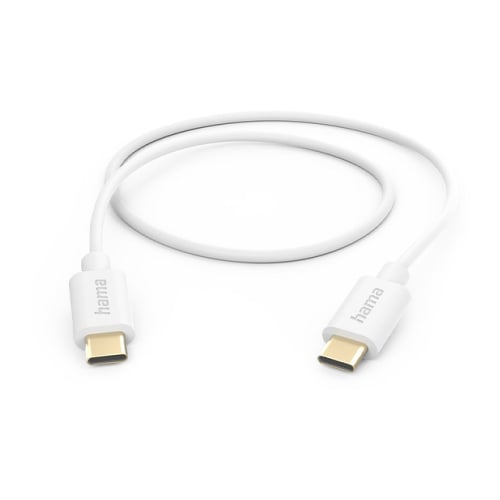 Cabo USB-C 2.0 para USB-C 1m Branco - Hama HAM201590