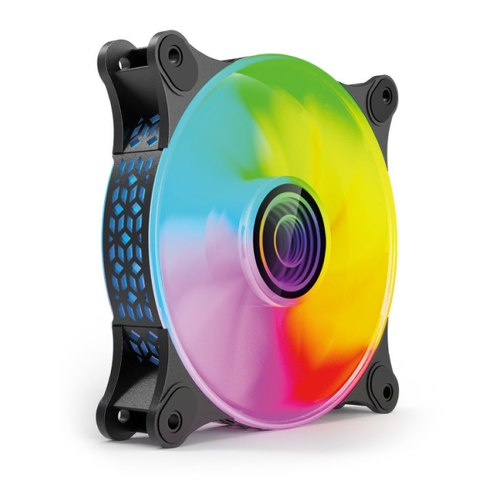Ventoinha MARS GAMING MF-3D 12CM FAN, INFINITE MIRROR ARGB, 12CM PWM FAN, TOTAL CONNECTION, BLACK - Mars Gaming MF3D