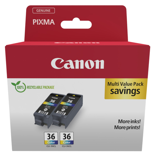 CANON CLI-36 Ink Cartridge Twin Pack - Canon 1511B025