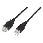 Cabo de Extensão USB 2.0 Aisens - Macho Tipo A para Fêmea Tipo A - 1,0 m - Cor Preto - Aisens A101-0015