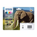 Epson Elephant Multipack de 6 cores Série 24 Elefante Tinta Claria Photo HD - Epson C13T24284010