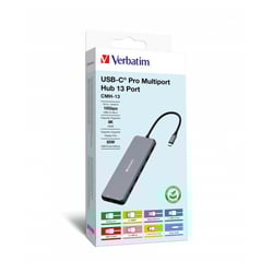 VERBATIM DOCK 8K USB-C 2xHDMI 1xDP 1xRJ45 4xUSB3.2 2xUSB2 2xUSB-C PD 85W - Verbatim 32153