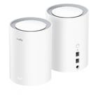 Cudy M1800 2-Pack WiFi 6 Mesh AX1800 Dual Band Systems - 1201Mbps a 5GHz, 574Mbps a 2.4GHz - 1x Porta LAN 1000/100/10Mbps, 1x Porta WAN 1000/100/10Mbps - 4 Antenas Internas - Cudy M1800(2-Pack)
