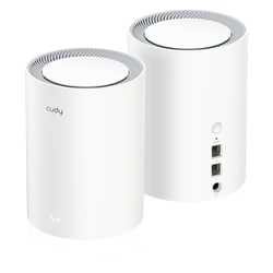 Cudy M1800 2-Pack WiFi 6 Mesh AX1800 Dual Band Systems - 1201Mbps a 5GHz, 574Mbps a 2.4GHz - 1x Porta LAN 1000/100/10Mbps, 1x Porta WAN 1000/100/10Mbps - 4 Antenas Internas - Cudy M1800(2-Pack)