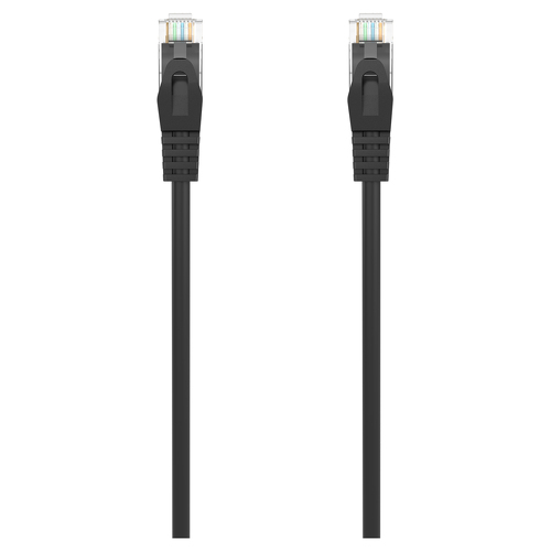 Aisens Patch Cord Cabo de rede RJ45 LSZH CAT.6A 500 MHZ UTP AWG24 - 1,0M - Cor preta - Aisens A145-0587