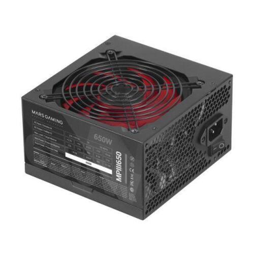 Mars Gaming MPIII650 Fonte de alimentação 650W ATX - 85% de eficiência - PFC ativo - Silenciosa - Mars Gaming MPIII650