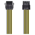 Cabo de alimentação Aisens - 8 pinos/F-4+4 pinos/M - 30 cm - cor preta - Aisens A131-0419