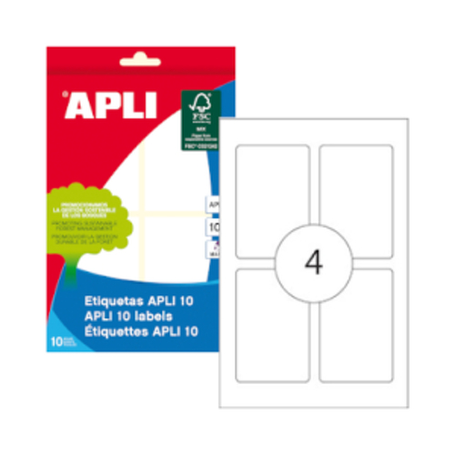 Etiquetas 053x082mm 10Fls Branco Apli 40un - APLI APL01659