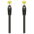 Cabo de rede Aisens Patch Cord RJ45 LSZH Cat.7 600 MHz S/FTP PIMF AWG26 - 0,5 M - Cor preta - Aisens A146-0485