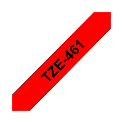 Fita Laminada 36mmx8mts Fundo Vermelho / Texto Preto - Brother BROTZ461