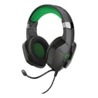 Trust Gaming GXT 323X Auricular Carus com microfone - Microfone flexível - Banda para a cabeça ajustável - Almofadas grandes para os ouvidos - Altifalantes de 50 mm - Cabo entrançado de 1 m - Preto/verde - Trust 24324
