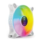 Ventoinha MARS GAMING MF-3D 12CM FAN, INFINITE MIRROR ARGB, 12CM PWM FAN, TOTAL CONNECTION, WHITE - Mars Gaming MF3DW