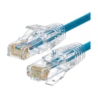 WP RACK CHICOTE CAT6 U-UTP SLIM AWG28/7 CU LSZH 50u GOLD PLATED 1MT BLUE - WP Rack WPC-PAT-6AU010LB-S