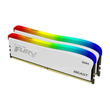 KINGSTON MEM 32GB 3200MT/s DDR4 CL16 DIMM (KIT 2) FURY BEAST WHITE RGB SE - Kingston KF432C16BWAK2/32