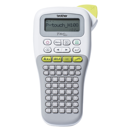 Brother PT-H108G, ABC, TZe, Trasferência termal, AAA, Cinzento, Branco - Brother PTH108G