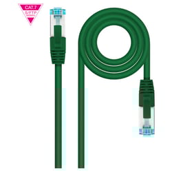 Cabo de Rede Nanocable Cat.7 LSZH SFTP PIMF AWG26 50cm - Cor Verde - Nanocable 10.20.1700-GR