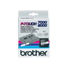 Fita laminada. Texto preto sobre fundo branco. Largura: 6 mm. Comprimento: 15 m - Brother TX211