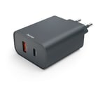 Carregador USB-A + USB-C PD 45W Rápido Cinza - Hama HAM86444