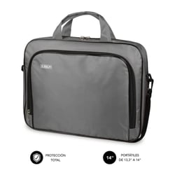 Mala para portátil Subblim Oxford 13,3" a 14" - Proteção reforçada - Correias ajustáveis - Bolso exterior - Cor cinzenta - Subblim SUB-LB-1OLB031