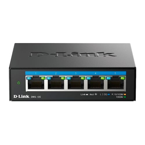 D-LINK 5-PORT MULTI-GIGABIT UNMANAGED SWITCH - D-Link DMS-105