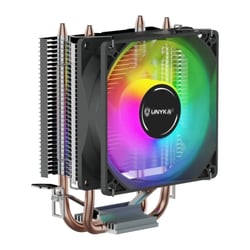 Dissipador de calor para CPU Unykach Unycool H20 ARGB - Multisocket Universal - Ventoinha de 90mm - Iluminação ARGB - Cor preta - Unykach UK322101