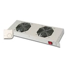 DIGITUS KIT 2 VENT + TERM UNIVERSAL - PRETO - DIGITUS DN-19 FAN-2-HO-SW