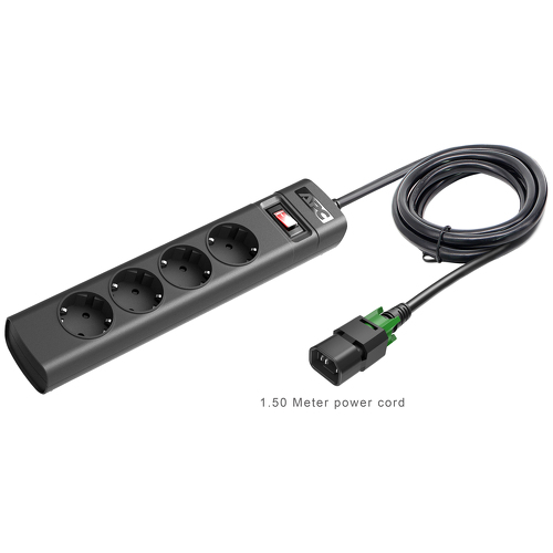 APC UPS Power Strip, Locking IEC C14 TO 4 Outlet Schuko, 230V - PZ42IZ-GR - APC PZ42IZ-GR