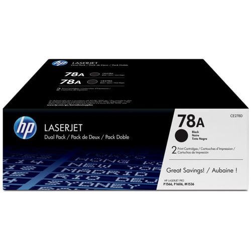 HP Conjunto Duplo de Toner LaserJet Original 78A Preto - CE278AD
